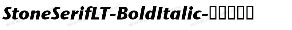 StoneSerifLT-BoldItalic字体转换