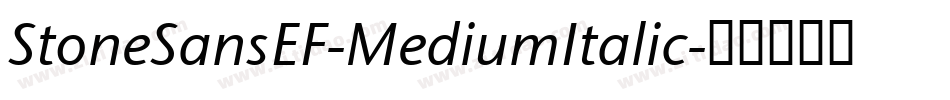 StoneSansEF-MediumItalic字体转换