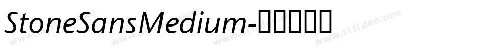 StoneSansMedium字体转换