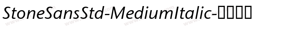 StoneSansStd-MediumItalic字体转换