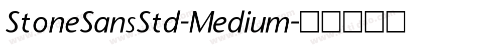 StoneSansStd-Medium字体转换
