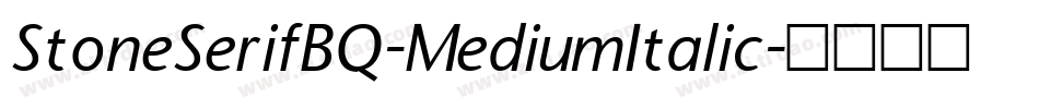 StoneSerifBQ-MediumItalic字体转换