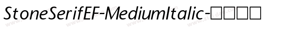 StoneSerifEF-MediumItalic字体转换