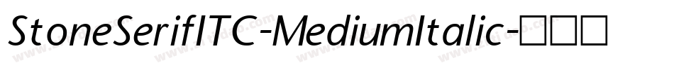 StoneSerifITC-MediumItalic字体转换