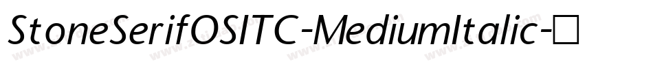 StoneSerifOSITC-MediumItalic字体转换