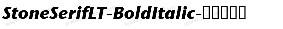 StoneSerifLT-BoldItalic字体转换
