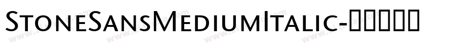 StoneSansMediumItalic字体转换