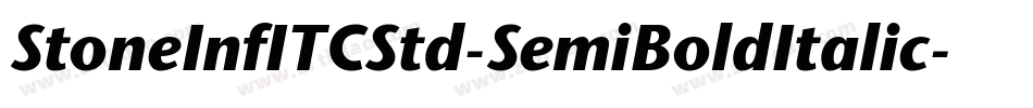 StoneInfITCStd-SemiBoldItalic字体转换