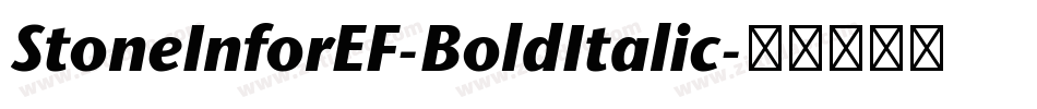 StoneInforEF-BoldItalic字体转换