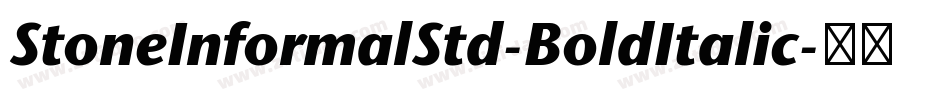 StoneInformalStd-BoldItalic字体转换