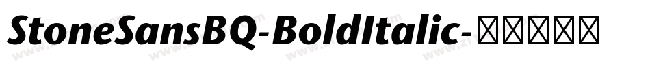 StoneSansBQ-BoldItalic字体转换