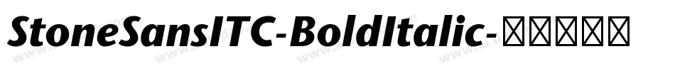 StoneSansITC-BoldItalic字体转换