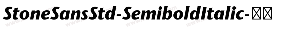 StoneSansStd-SemiboldItalic字体转换