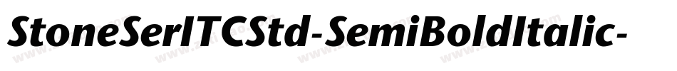 StoneSerITCStd-SemiBoldItalic字体转换