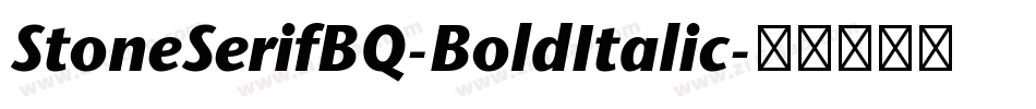 StoneSerifBQ-BoldItalic字体转换
