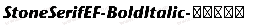 StoneSerifEF-BoldItalic字体转换