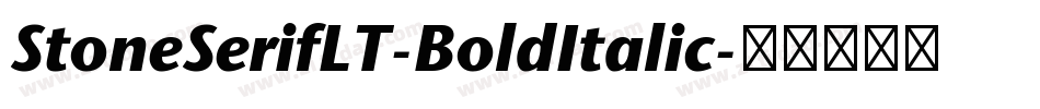 StoneSerifLT-BoldItalic字体转换