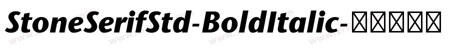 StoneSerifStd-BoldItalic字体转换