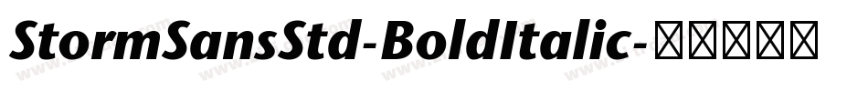 StormSansStd-BoldItalic字体转换