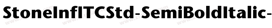 StoneInfITCStd-SemiBoldItalic字体转换