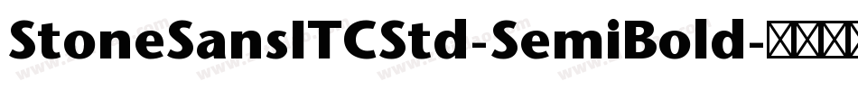 StoneSansITCStd-SemiBold字体转换