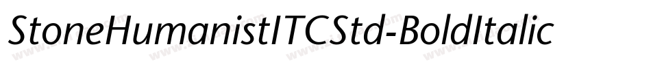 StoneHumanistITCStd-BoldItalic字体转换