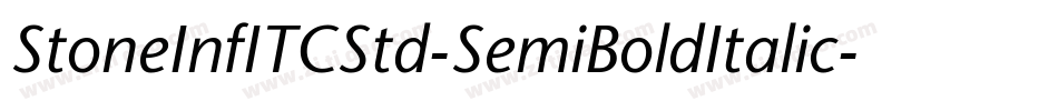 StoneInfITCStd-SemiBoldItalic字体转换