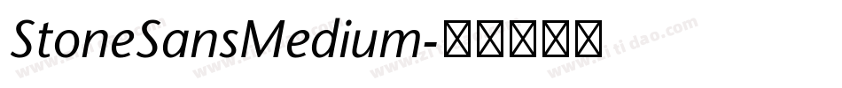 StoneSansMedium字体转换