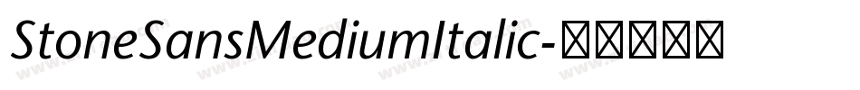 StoneSansMediumItalic字体转换