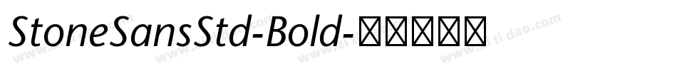 StoneSansStd-Bold字体转换