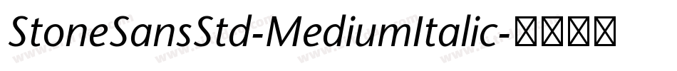 StoneSansStd-MediumItalic字体转换