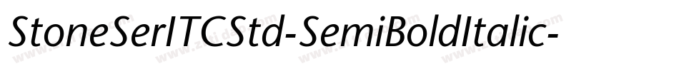 StoneSerITCStd-SemiBoldItalic字体转换