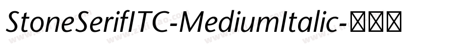 StoneSerifITC-MediumItalic字体转换