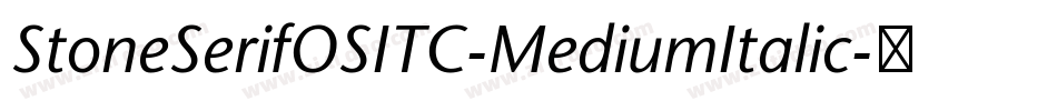StoneSerifOSITC-MediumItalic字体转换