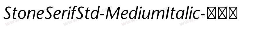 StoneSerifStd-MediumItalic字体转换