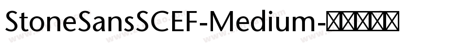 StoneSansSCEF-Medium字体转换