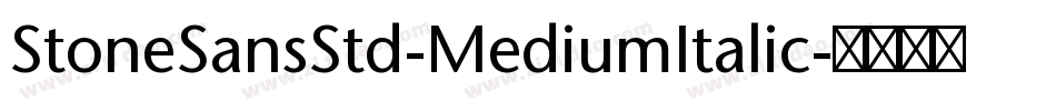 StoneSansStd-MediumItalic字体转换