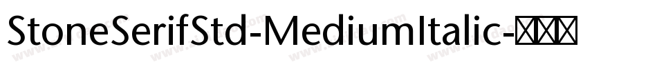 StoneSerifStd-MediumItalic字体转换
