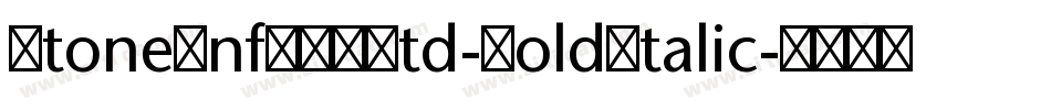 StoneInfITCStd-BoldItalic字体转换
