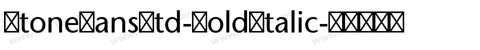 StoneSansStd-BoldItalic字体转换