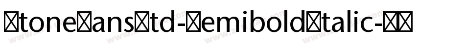 StoneSansStd-SemiboldItalic字体转换