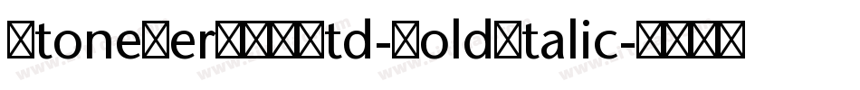 StoneSerITCStd-BoldItalic字体转换