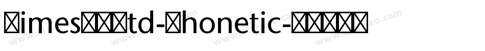 TimesLTStd-Phonetic字体转换