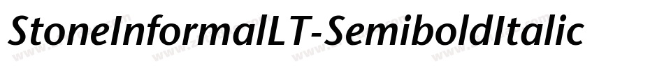 StoneInformalLT-SemiboldItalic字体转换