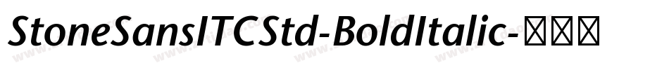 StoneSansITCStd-BoldItalic字体转换