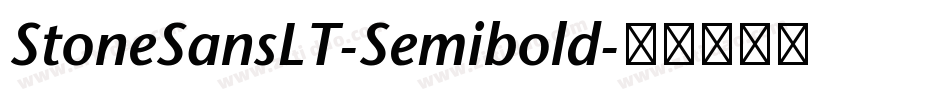 StoneSansLT-Semibold字体转换