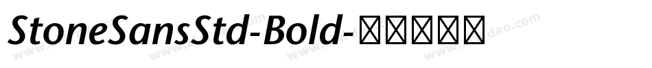 StoneSansStd-Bold字体转换