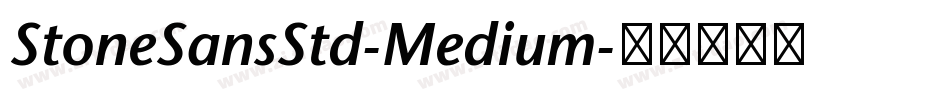 StoneSansStd-Medium字体转换