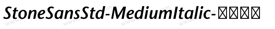 StoneSansStd-MediumItalic字体转换