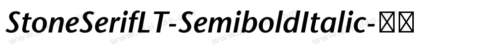 StoneSerifLT-SemiboldItalic字体转换